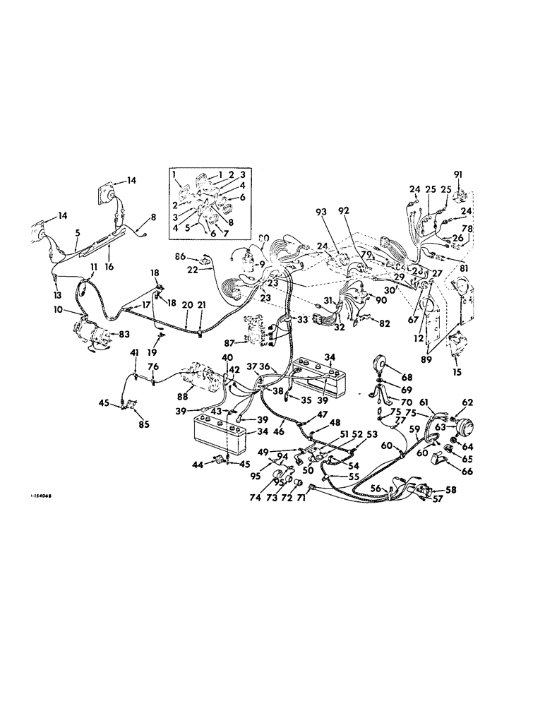 Схема запчастей Case IH 706 - (G-35) - ELECTRICAL SYSTEM, STARTING AND LIGHTING, INTERNATIONAL DIESEL ENGINE TRACTORS WITH GENERATOR (06) - ELECTRICAL SYSTEMS