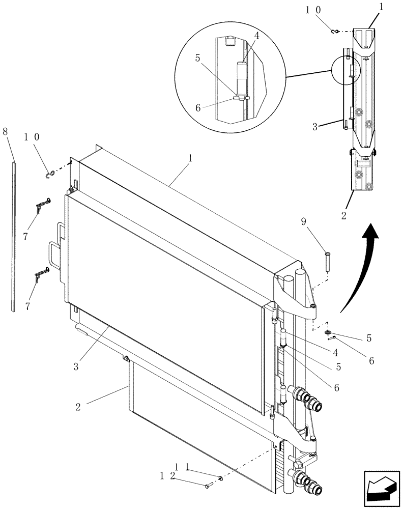 Схема запчастей Case IH 8010 - (10.408.04) - OIL COOLER ASSEMBLY W/ CONDENSER - 9010 (10) - ENGINE