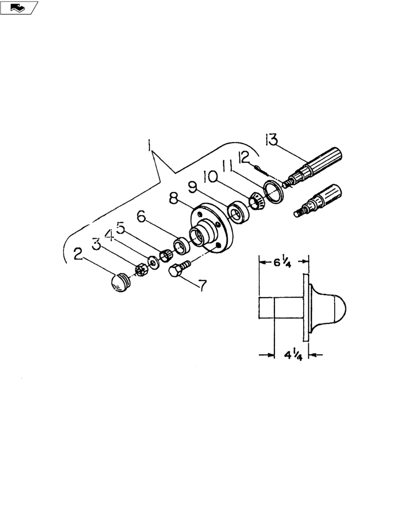 Схема запчастей Case IH 900 SERIES - (44.100.01) - Q-633 HUB AND SPINDLE ASSEMBLY (44) - WHEELS