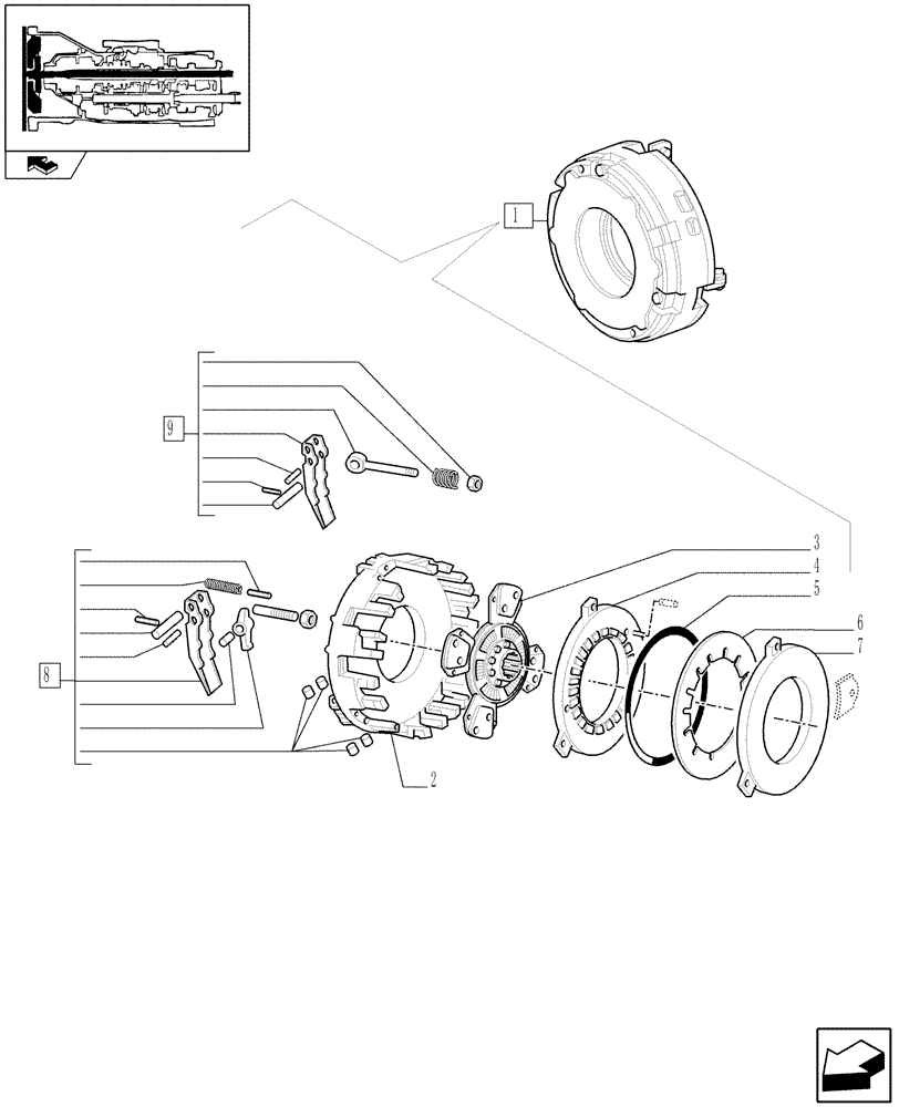 Схема запчастей Case IH FARMALL 60 - (1.25.0/ C) - CLUTCH - BREAKDOWN (03) - TRANSMISSION