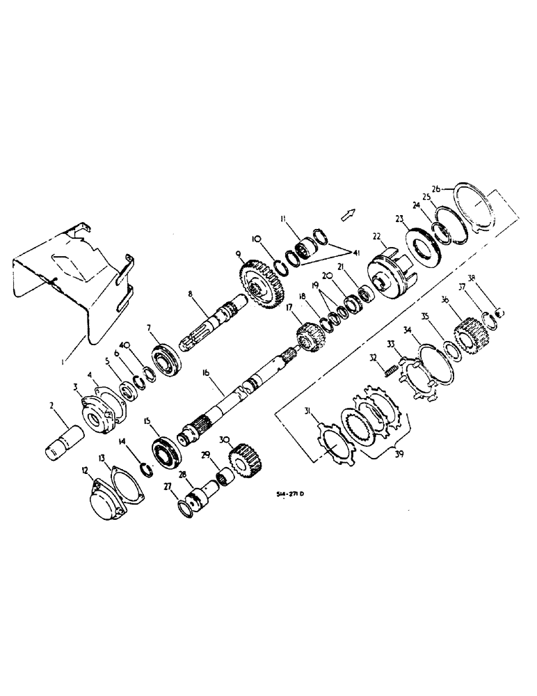 Схема запчастей Case IH 684 - (07-35) - DRIVE TRAIN, INDEPENDENT POWER TAKE-OFF, SINGLE SPEED, UPPER OUTPUT SHAFT W/ PROVISION FOR SIDE PTO (04) - Drive Train