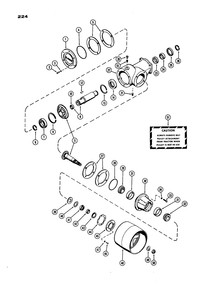 Схема запчастей Case IH 770 - (224) - BELT PULLEY (06) - POWER TRAIN