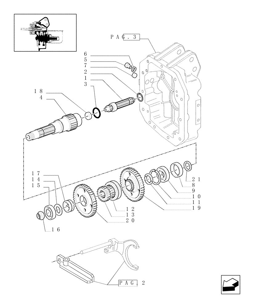 Схема запчастей Case IH MXM190 - (1.80.1/03[01]) - (VAR.809/1) PTO 540/1000 RPM - SHAFTS AND RELEVANT PARTS (07) - HYDRAULIC SYSTEM