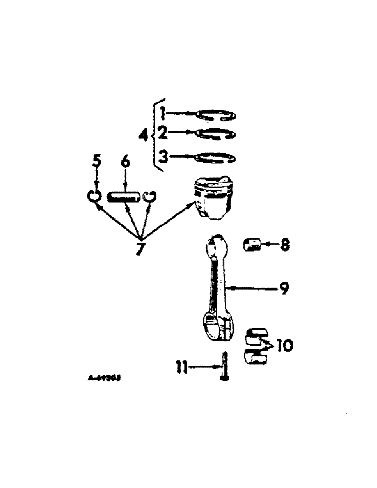 Схема запчастей Case IH C-157 - (J-05) - CONNECTING RODS AND PISTONS 