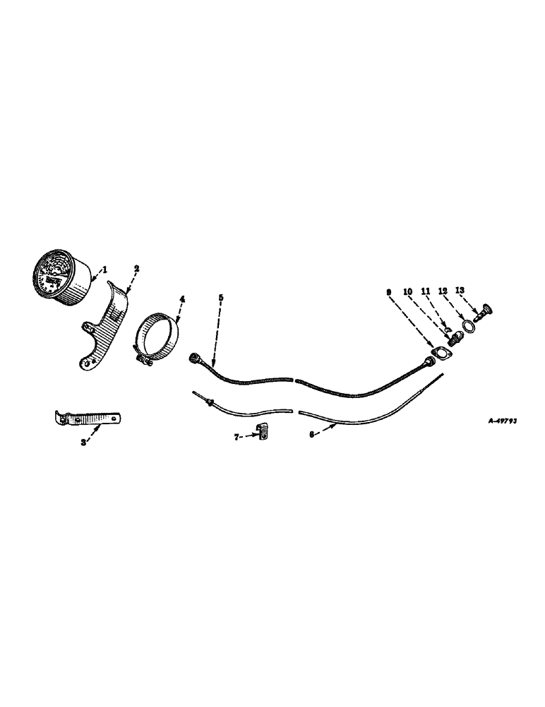 Схема запчастей Case IH INTERNATIONAL - (11-01) - INSTRUMENTS, TACHOMETER AND CONNECTIONS, BATTERY IGNITION TRACTORS Instruments