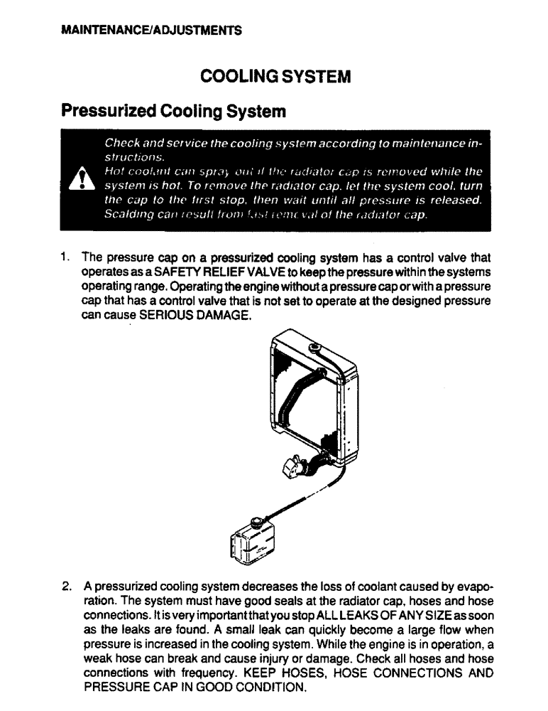 Схема запчастей Case IH 6590 - (031) - MAINTENANCE, ADJUSTMENTS, COOLING SYSTEM 