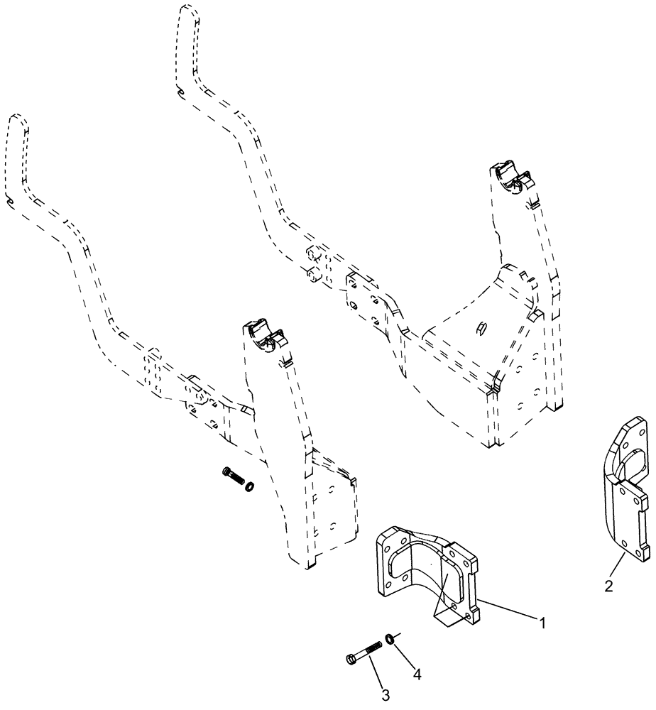 Схема запчастей Case IH LX740 - (39.100.140) - SUBFRAME SET FOR JX1080U, 1090U, 1110U TRACTOR (39) - FRAMES AND BALLASTING