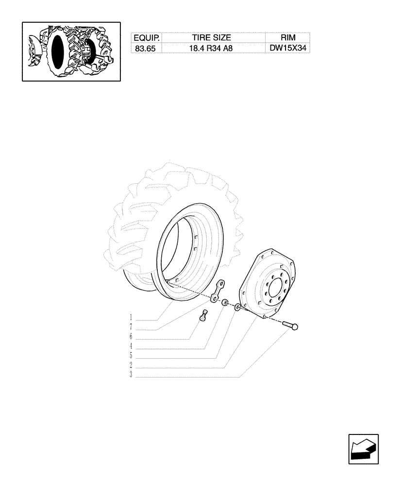 Схема запчастей Case IH MXM120 - (83.00[25]) - DRIVE WHEELS (11) - WHEELS/TRACKS