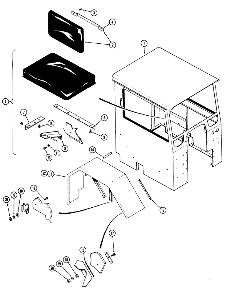 Схема запчастей Case IH M570 - (092) - CAB, PASSENGER SEAT AND FENDERS (09) - CHASSIS/ATTACHMENTS