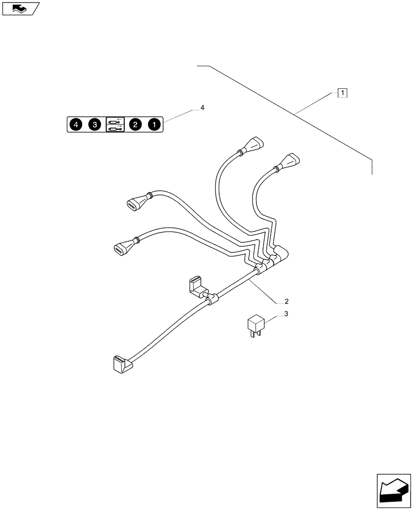 Схема запчастей Case IH PUMA 215 - (88.035.03[03]) - DIA KIT - ELECTRONIC MID MOUNTED VALVES - HARNESS (88) - ACCESSORIES