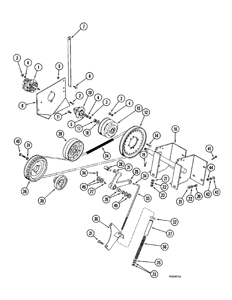 Схема запчастей Case IH 1680 - (8-16) - HEADER LIFT PUMP MOUNTING AND DRIVE (07) - HYDRAULICS