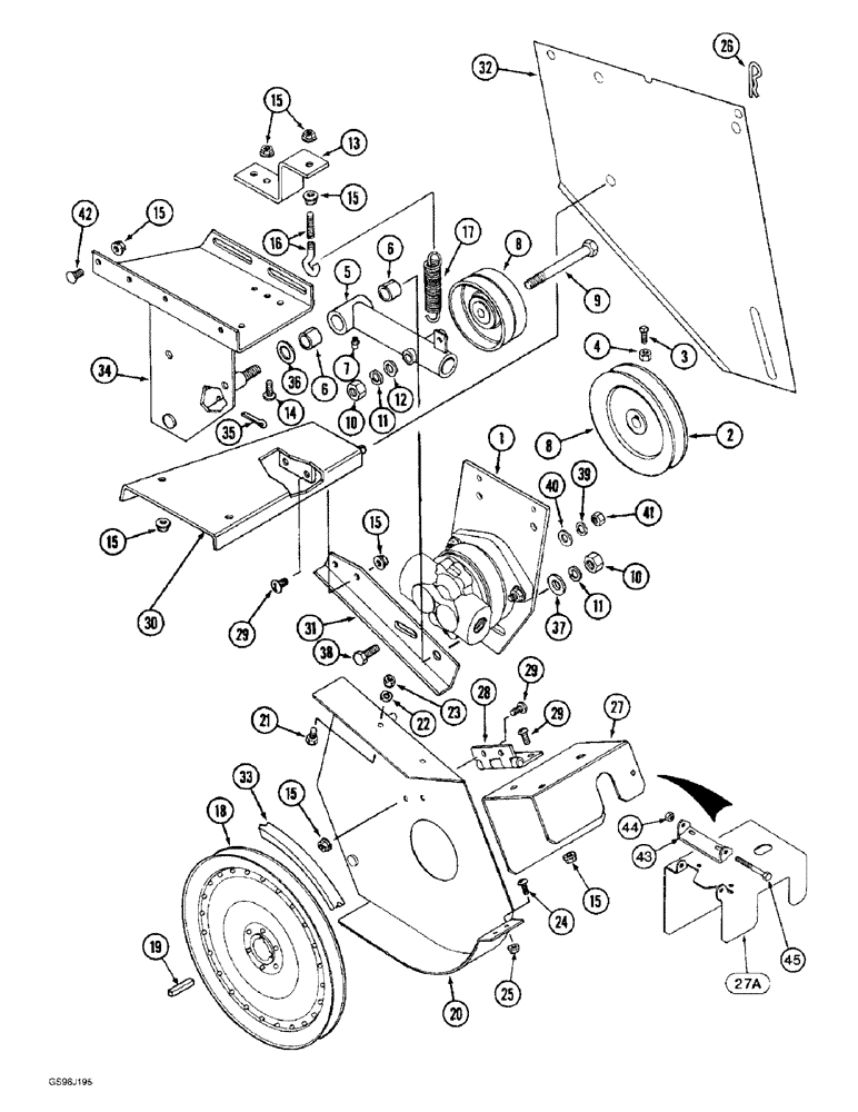 Схема запчастей Case IH 1660 - (8-54) - REEL PUMP DRIVE, DRIVE AND CONNECTIONS (07) - HYDRAULICS