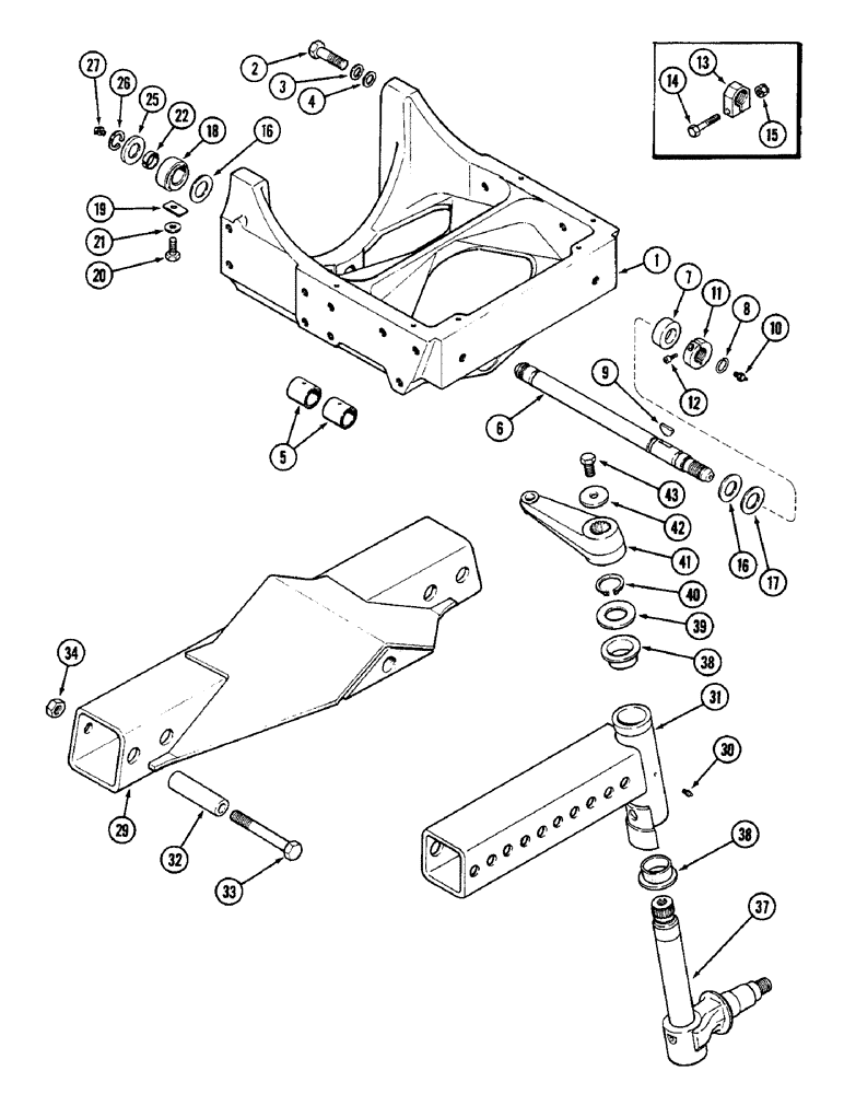 Схема запчастей Case IH 2090 - (5-180) - ADJUSTABLE FRONT AXLE, STD. & LONG AXLE W/ STD. WHEEL BASE, W/ 23-1/4" LONG (591MM) AXLE PIVOT PIN (05) - STEERING