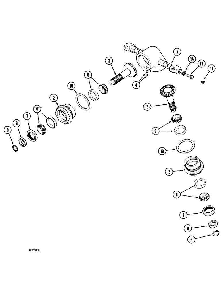 Схема запчастей Case IH 1682 - (9-129A) - 1347351C1 UNLOADER UPPER GEAR HOUSING (09) - CHASSIS ATTACHMENTS