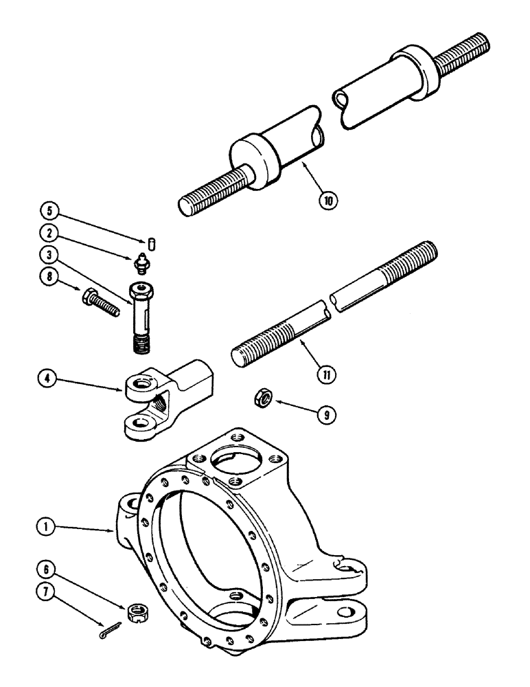 Схема запчастей Case IH 4694 - (6-222) - FRONT AND REAR TIE RODS, PRIOR TO AXLE SERIAL NO. 13015953 (06) - POWER TRAIN