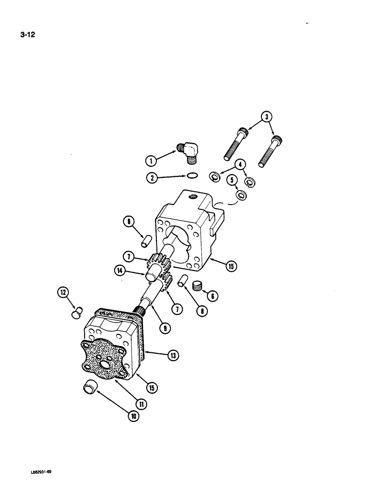 Схема запчастей Case IH 9170 - (3-12) - FUEL PUMP GEAR, 855 ENGINE (03) - FUEL SYSTEM