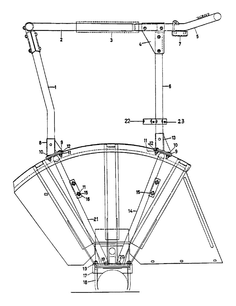 Схема запчастей Case IH 553 - (242) - SAFETY FRAME (09) - CHASSIS