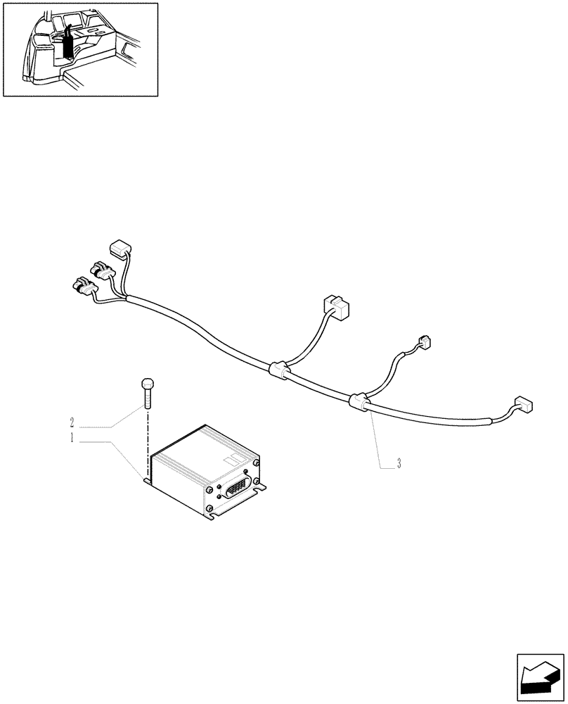 Схема запчастей Case IH MAXXUM 100 - (1.91.4/04) - NAR LOADER READY - AUXILIARY CABLES (VAR.333821; 331820-333820 / 743747) (10) - OPERATORS PLATFORM/CAB