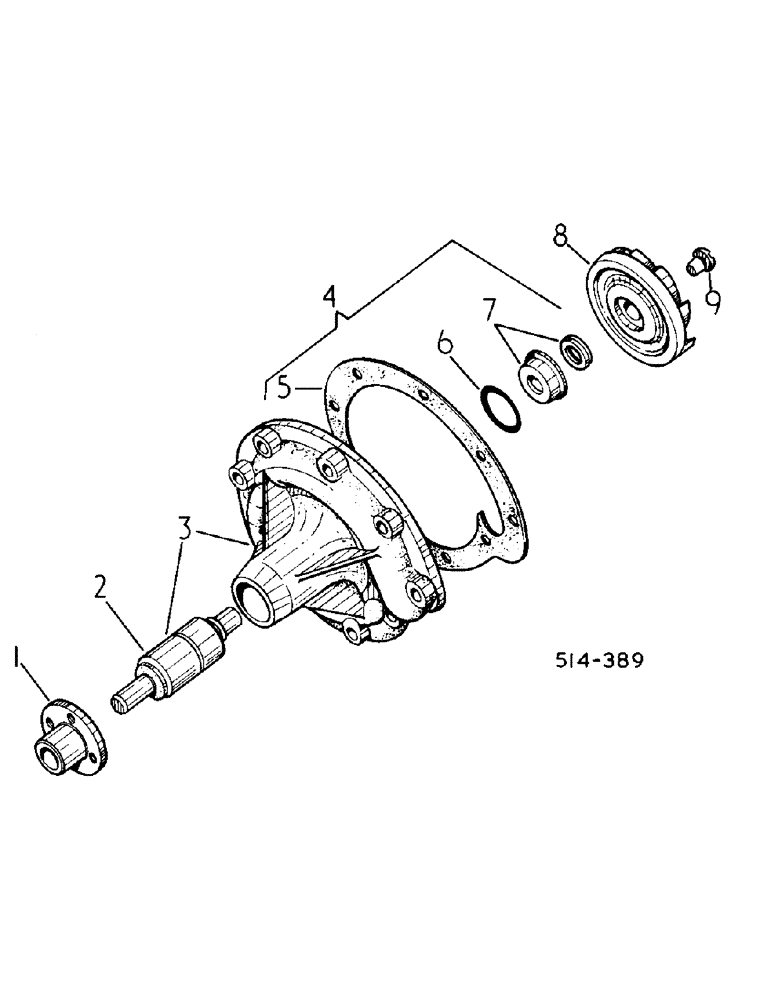 Схема запчастей Case IH 484 - (12-20) - POWER, WATER PUMP Power