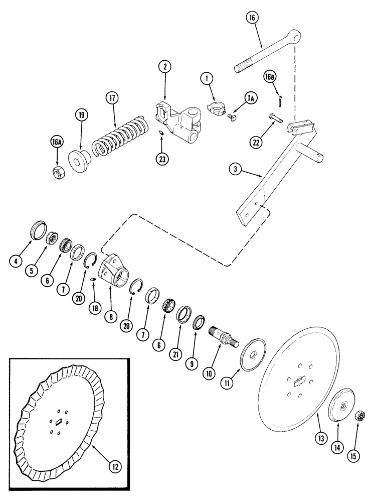 Схема запчастей Case IH 450 - (9-20) - ROLLING COULTER, HIGH LIFT SPRING CUSHION TYPE (PLATE) 