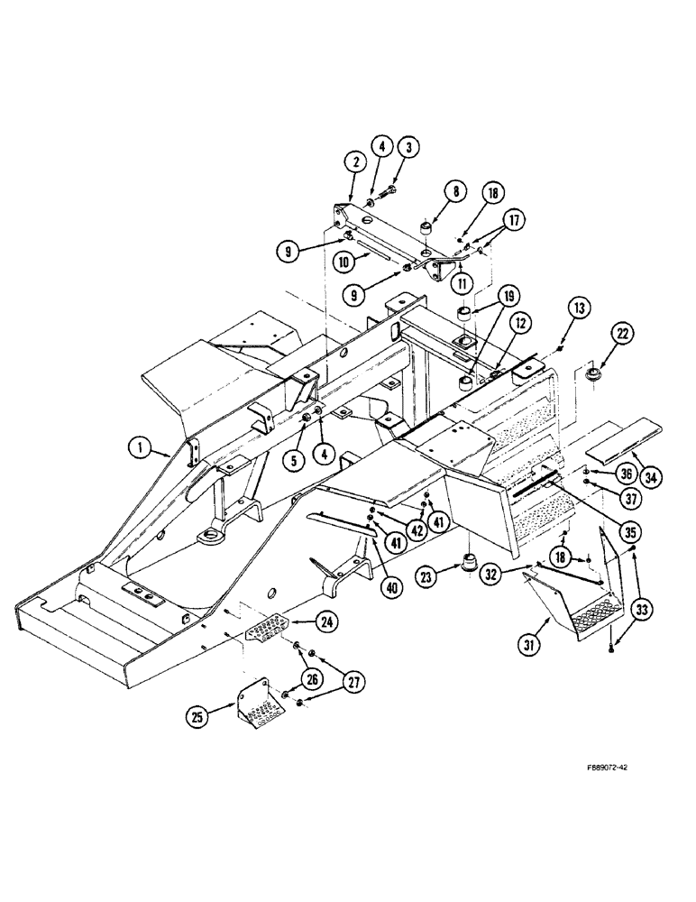 Схема запчастей Case IH STEIGER - (9-012) - FRONT FRAME (09) - CHASSIS/ATTACHMENTS