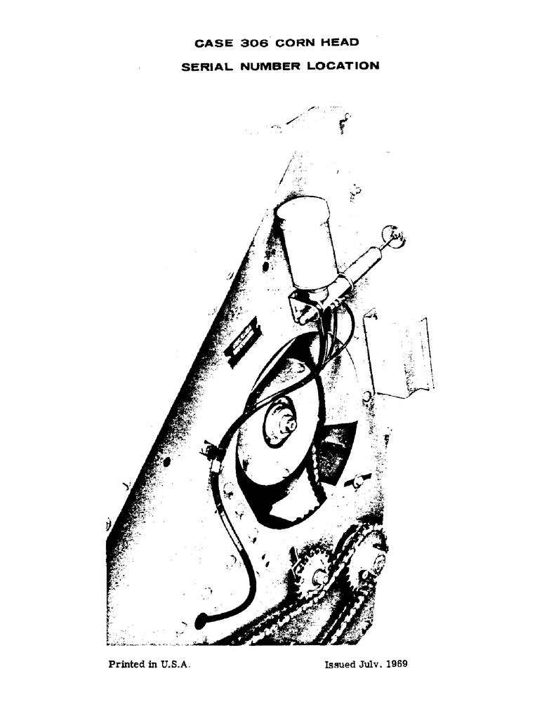 Схема запчастей Case IH 306 - (02) - SERIAL NUMBER LOCATION (00) - GENERAL & PICTORIAL INDEX