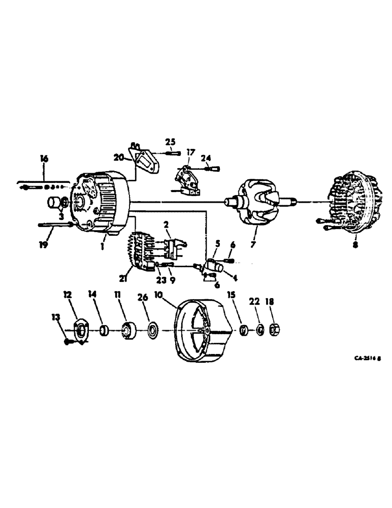 Схема запчастей Case IH 140 - (08-36) - ELECTRICAL, ALTERNATOR GENERATOR, DELCO REMY (06) - ELECTRICAL