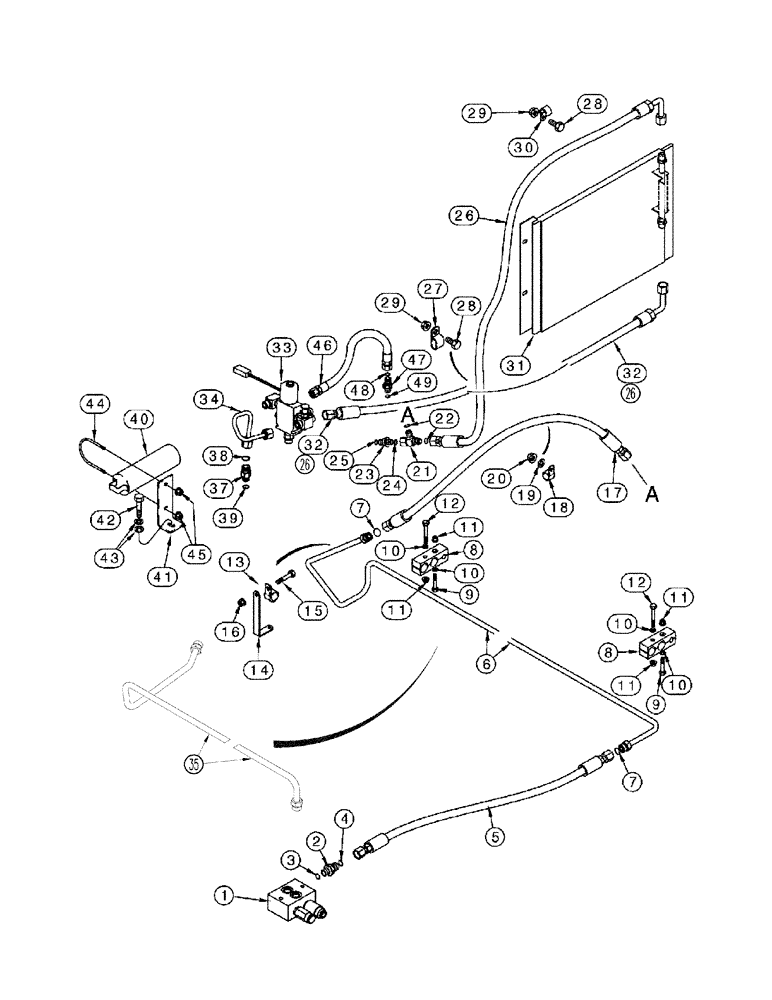 Схема запчастей Case IH 2388 - (08-26) - HYDRAULICS - SEPARATOR CLUTCH - PTO CIRCUIT (07) - HYDRAULICS