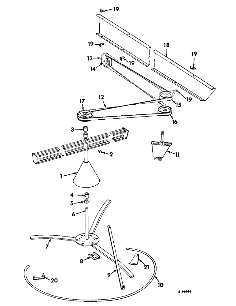 Схема запчастей Case IH 315 - (R-33) - SEPARATOR, STRAW SPREADER ATTACHMENT Separation