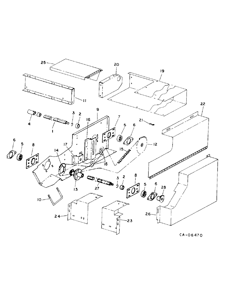 Схема запчастей Case IH 900 - SERIES - (B-12) - MAIN DRIVE AND SHIELDING, FOR 964, 983 AND 984 (58) - ATTACHMENTS/HEADERS