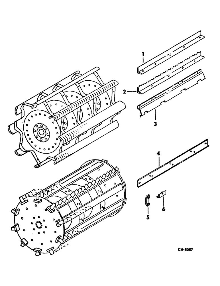 Схема запчастей Case IH 915 - (21-06) - THRESHING CYLINDER AND CONCAVE, SPECIAL CYLINDER BARS (14) - THRESHING