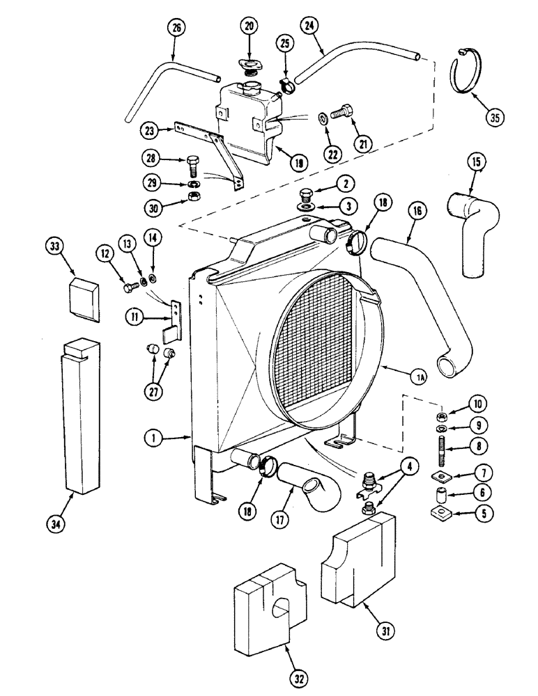 Схема запчастей Case IH 1494 - (2-004) - RADIATOR (02) - ENGINE