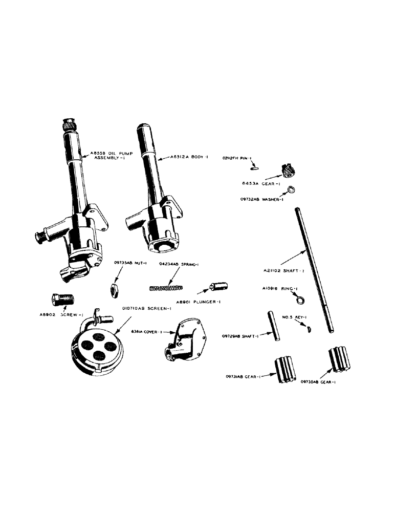 Схема запчастей Case IH 800 - (142) - OIL PUMP (10) - ENGINE