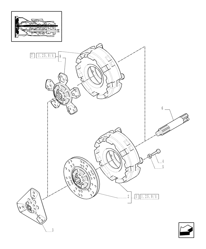 Схема запчастей Case IH JX1075N - (1.25.0[01]) - CLUTCH - C4941 (03) - TRANSMISSION