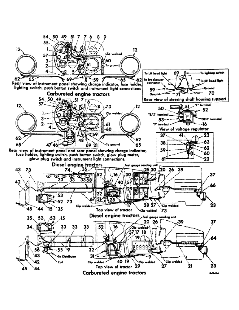 Схема запчастей Case IH 560 - (110) - ELECTRICAL SYSTEM, STARTING AND LIGHTING, FARMALL 560 SERIES 36043 UP (06) - ELECTRICAL SYSTEMS