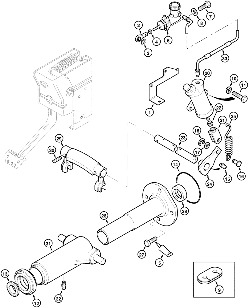 Схема запчастей Case IH CX100 - (06-22) - CLUTCH HYDRAULIC CYLINDERS (06) - POWER TRAIN