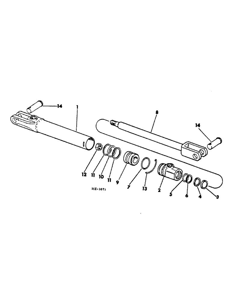 Схема запчастей Case IH 580 - (B-62) - END GATE HYDRAULIC CYLINDER, PRIOR TO 1976 SEASON Invalid section