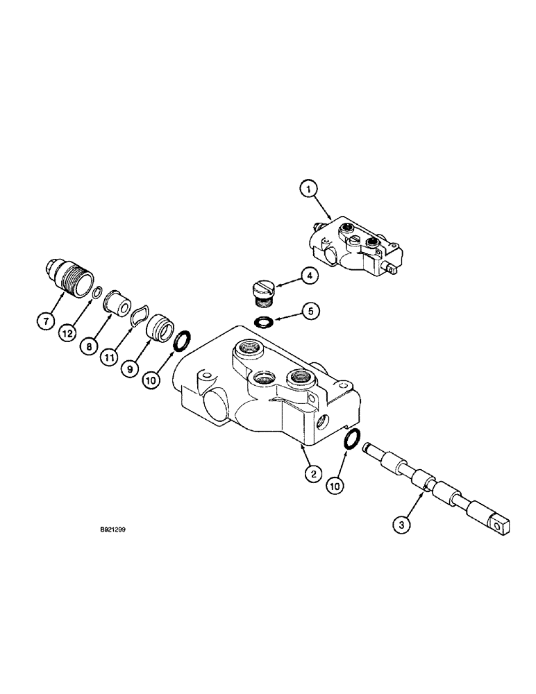 Схема запчастей Case IH 2055 - (8-40) - DRUM HEIGHT CONTROL VALVE, WITH BELLEVILLE WASHER - ITEM 11 (07) - HYDRAULICS