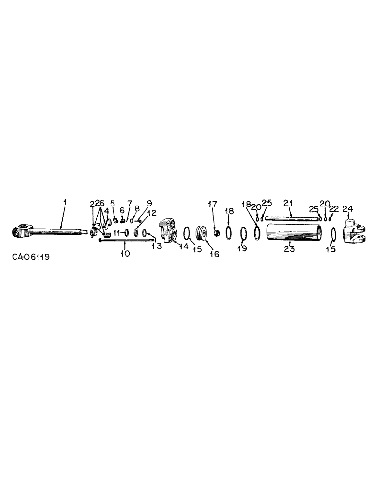 Схема запчастей Case IH 830 - (A-34) - HYDRAULIC CYLINDER, 2-1/2 X 8 DOUBLE ACTING 