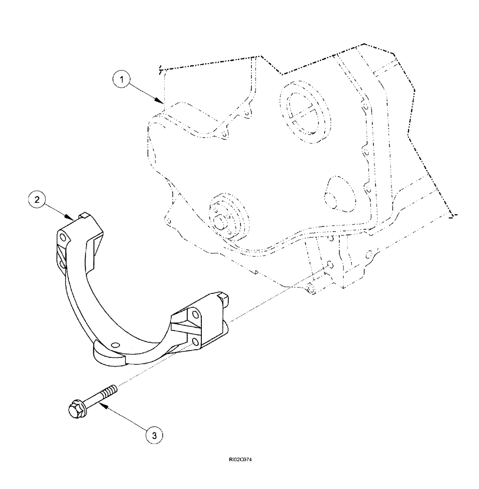 Схема запчастей Case IH SPX3185 - (03-006) - ENGINE - FRONT ENGINE SUPPORT (01) - ENGINE