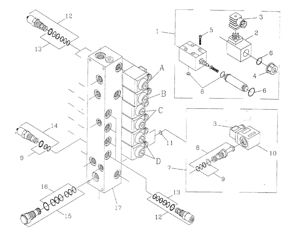 Схема запчастей Case IH 7700 - (B05[09]) - HYDRAULIC VICKERS VALVE Hydraulic Components & Circuits