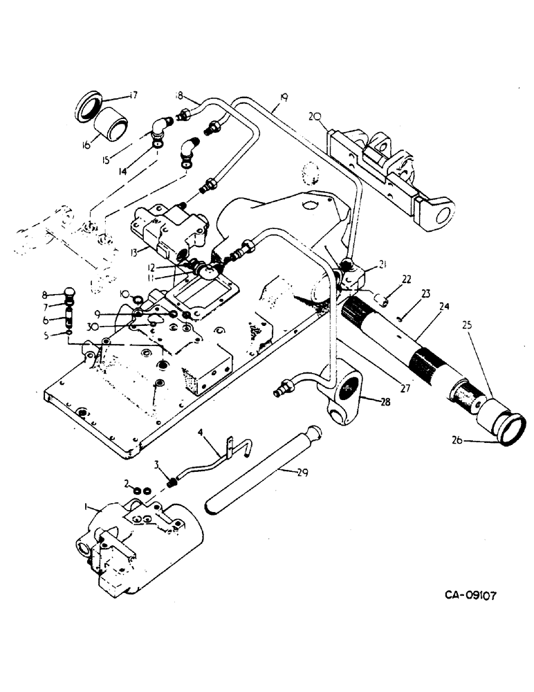 Схема запчастей Case IH HYDRO 84 - (10-13) - HYDRAULICS, DRAFT CONTROL (07) - HYDRAULICS