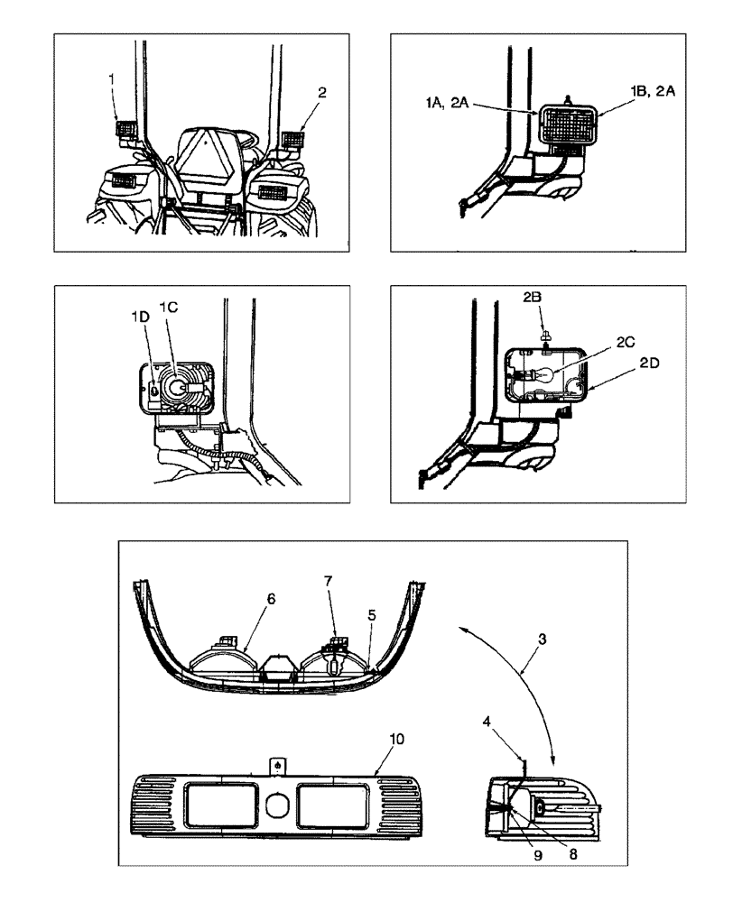 Схема запчастей Case IH D29 - (11A04) - LIGHTS, ECONOMY - BSN HBA0001480 (06) - ELECTRICAL SYSTEMS