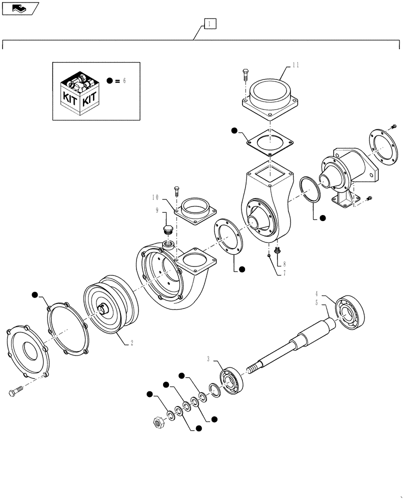 Схема запчастей Case IH 610 - (78.110.13.AB) - PRODUCT PUMP BREAKDOWN (78) - SPRAYING