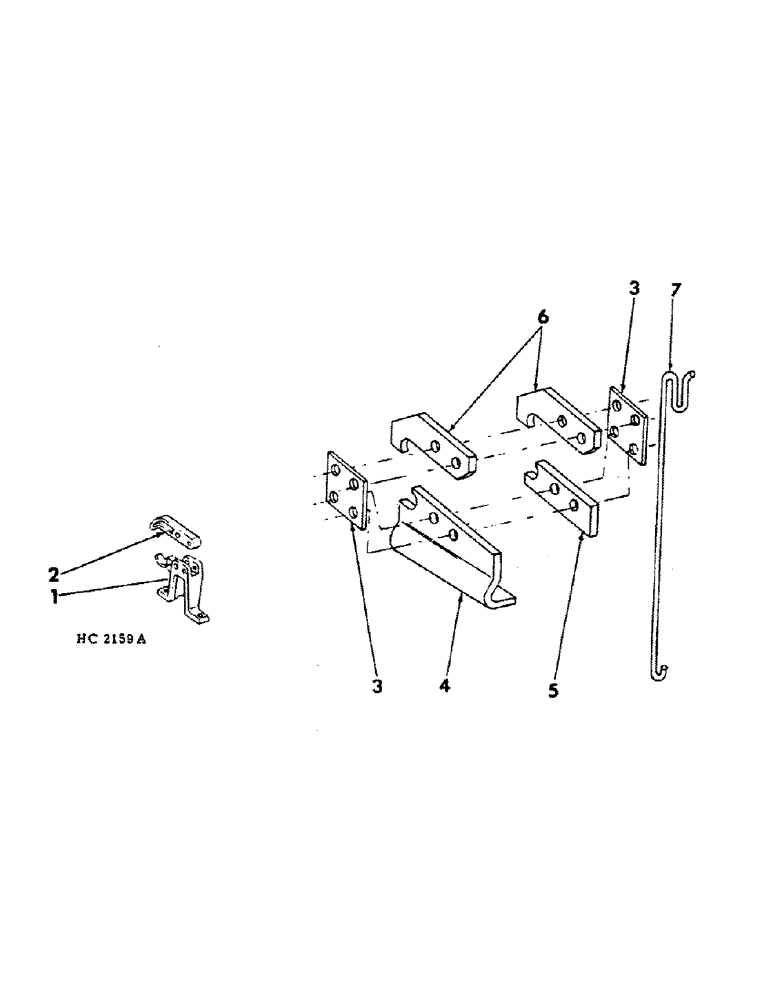 Схема запчастей Case IH 620 - (A-66) - HYDRAULIC CYLINDER MOUNTING PARTS 