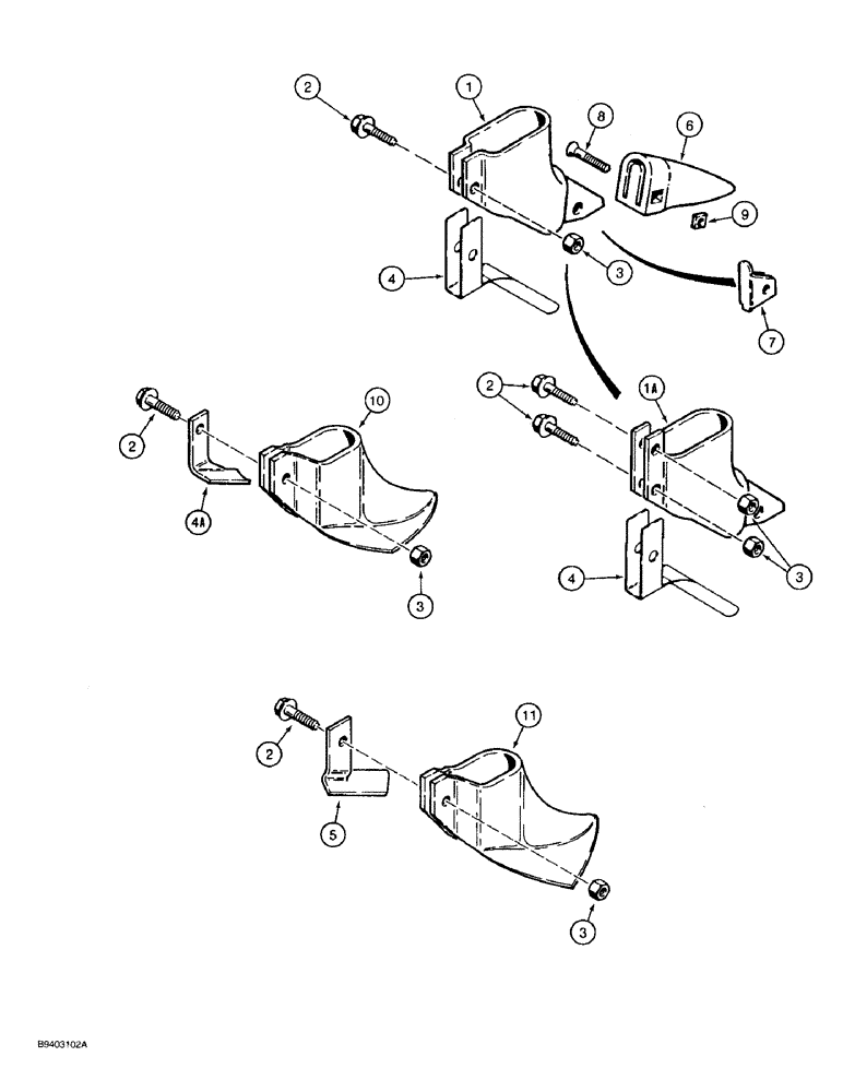 Схема запчастей Case IH 7100 - (9-132) - FURROW OPENER POINTS (09) - CHASSIS/ATTACHMENTS