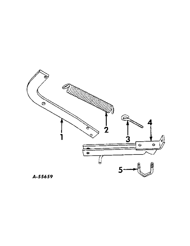 Схема запчастей Case IH 623 - (AJ-11) - ATTACHING ARM SPRING LOADER APPLICATOR 