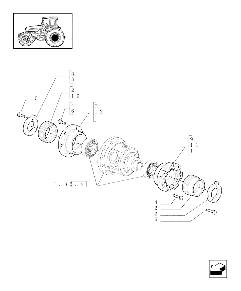 Схема запчастей Case IH JX100U - (1.32.0) - CASINGS, COVERS AND SUPPORTS (03) - TRANSMISSION