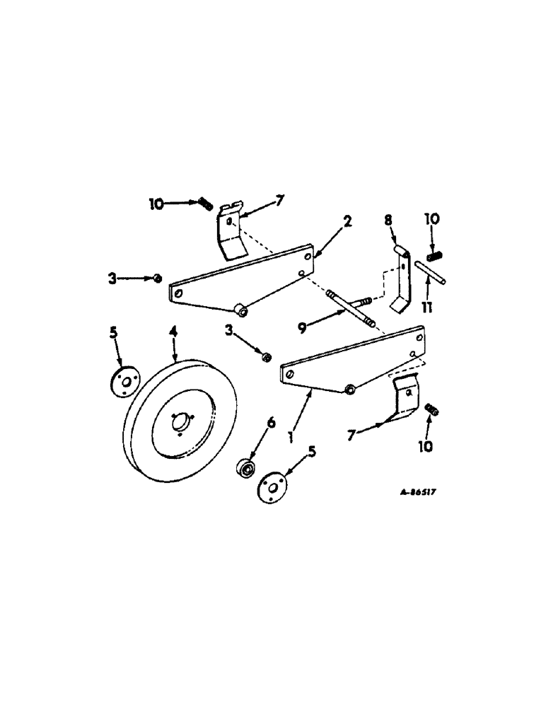 Схема запчастей Case IH 90 - (R-11) - SEED FIRMING WHEEL, FOR LONG RUNNER OPENER 