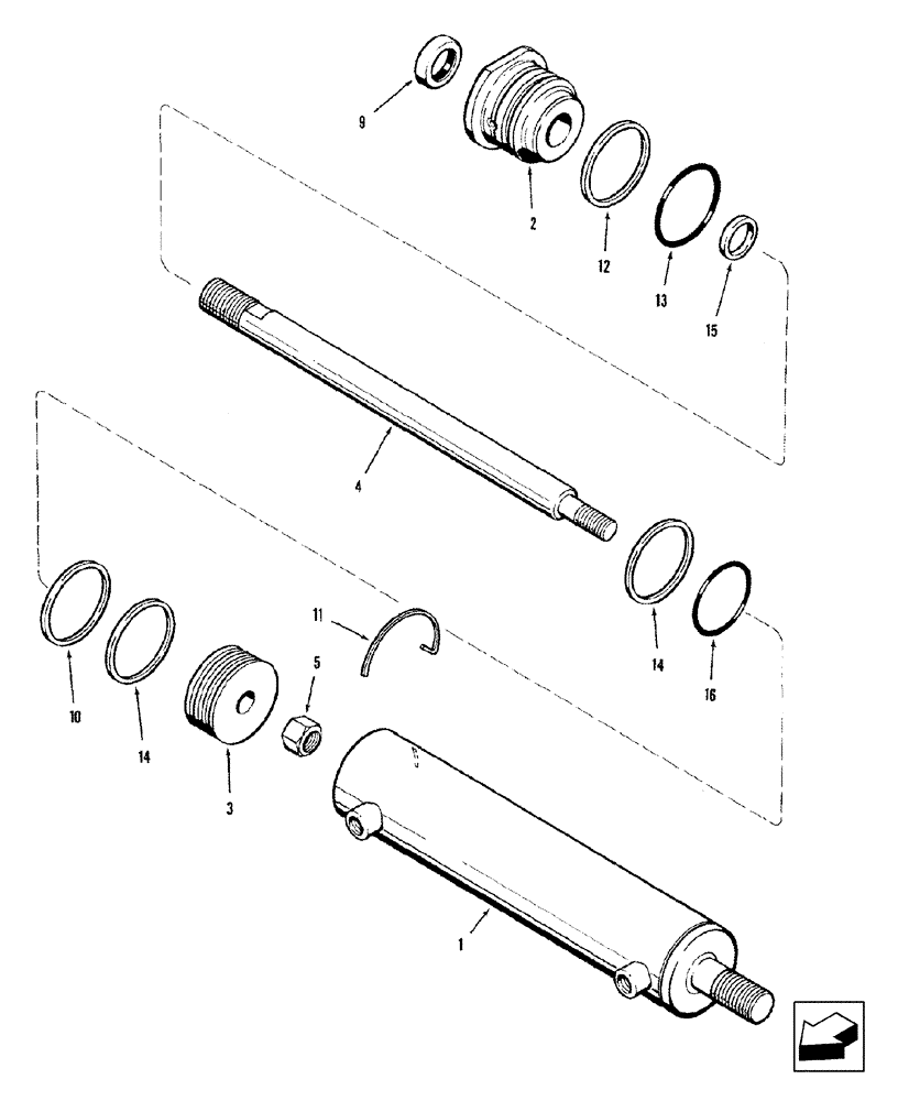 Схема запчастей Case IH 2577 - (41.216.01) - CYLINDER ASSY - STEERING (41) - STEERING